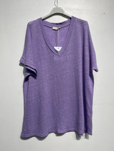 Leinenshirt Unisex- Flieder