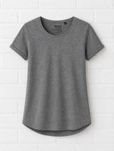 CERTIFIED ORGANIC T- SHIRT MIT RUNDSAUM UND AUFGESCHLAGENEM ÄRMEL - TWILIGHT WINTER + NEW WINTER