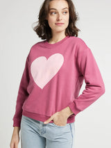 SWEETHEART Herz-Sweatshirt aus Samt