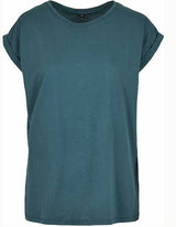 BIO COTTON T-SHIRT MIT GERADEM ÄRMEL UND AUFGEROLLTEM ÄRMELSAUM - TWILIGHT WINTER