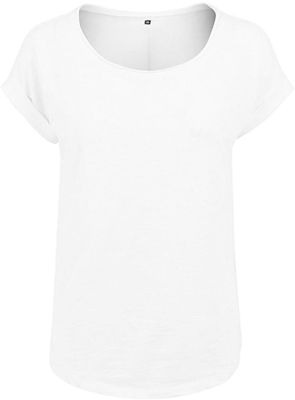 T-SHIRT LADIES LONG SLUB- WEISS