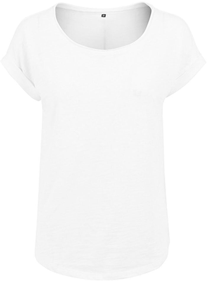 T-SHIRT LADIES LONG SLUB- WEISS