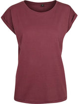BIO COTTON T-SHIRT MIT GERADEM ÄRMEL UND AUFSCHLAG - VERDANT WINTER