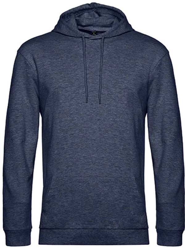 SWEATSHIRT HOODIES ORGANIC COTTON – DUNKELBLAU MELIERT