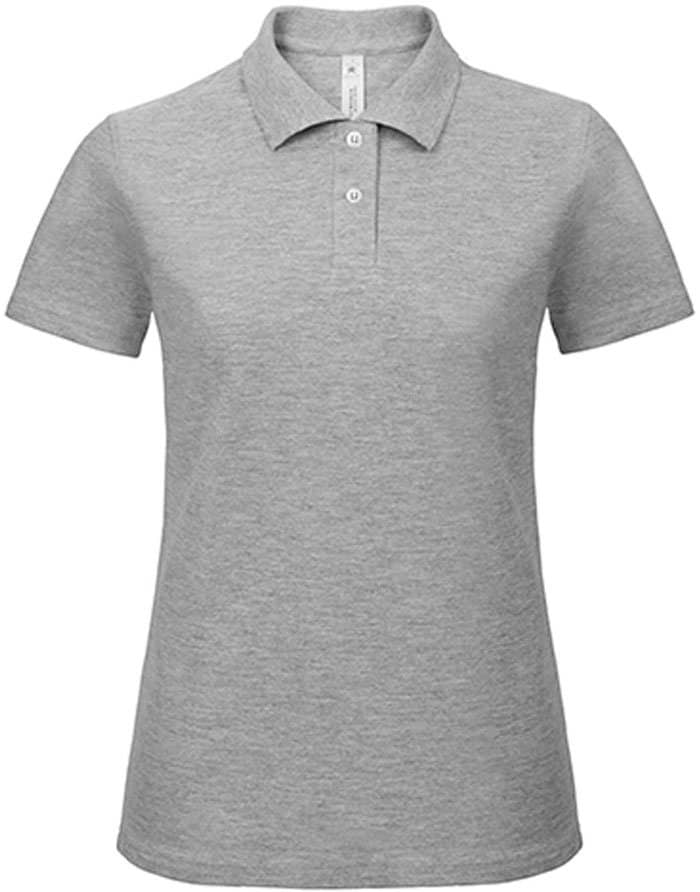 Bio- Cotton Poloshirt- Graumeliert