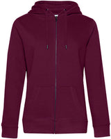 BIO COTTON ZIP HOODIE- Dark Cherry - VERDANT WINTER