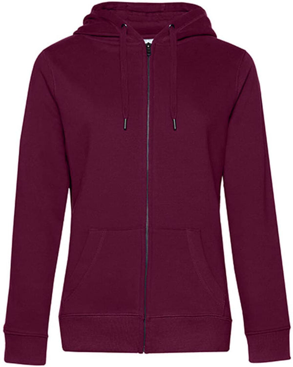 BIO COTTON ZIP HOODIE- Dark Cherry