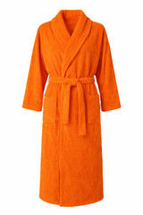 Bademantel mit Schalkragen - Frühlingsorange - CLASSIC SPRING