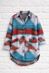 Oversize-Jacke mit Aztekenmuster PLUS SIZE- 360° + INDIAN SUMMER