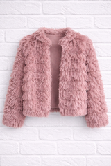 Faux-Fur-Fransenjacke – GENTLE SPRING