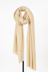 Superweicher Kaschmirschal UNISEX- Sand