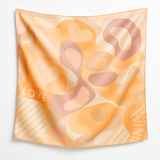 Quadratisches Seidentuch Multi- Pastell