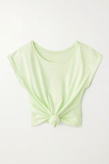 T-SHIRT MIT WEITEM AUSSCHNITT - Heller Frühling Sommer