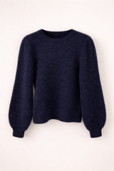 Weicher Baby-Alpaka-Pullover in Bio- Qualität- Tiefes Dunkelblau