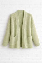 Mineralgewaschener Baumwollcardigan- GENTLE SPRING