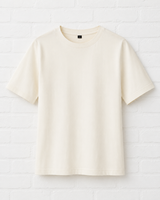 LADIES EVERY DAY TEE- WHITE SAND -  DELIGHT SPRING
