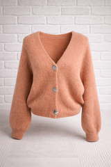 Nachhaltige Alpaka Strickjacke in BIO QUALITÄT - GENTLE SPRING+ INDIAN SUMMER