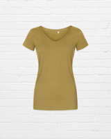 Klassisches Bio T- Shirt mit V- Ausschnitt - TRUE AUTUMN