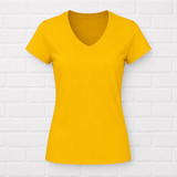 COTTON T-SHIRT MIT V AUSSCHNITT - TRUE AUTUMN