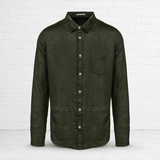 Vorgewaschenes Leinen-Hemd MEN- True Autumn