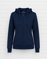 BIO COTTON ZIP HOODIE- Dunkelblau - VERDANT WINTER