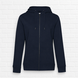 BIO COTTON ZIP HOODIE- Navy - VERDANT WINTER