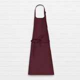 Schürze aus Bio- Baumwolle mit Taschen- Dark Cherry - VERDANT WINTER