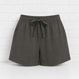 Leinenshorts- Khaki
