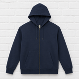 Earth Positive Zip-up Hoodie- Denim Blue- 360°