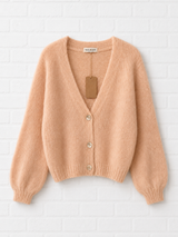 Nachhaltige Alpaka Strickjacke in BIO QUALITÄT - Rosa- DELIGHT SPRING