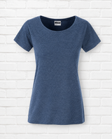 Ladies Basic-T- LIGHT DENIM MELANGE - SMART SUMMER