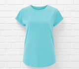 BIO COTTON T-SHIRT MIT AUFGEROLLTEM ÄRMELSAUM - CLASSIC SPRING