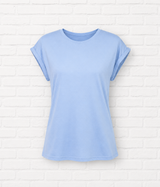 BIO T-SHIRT MIT GERADEM ÄRMEL UND AUFGEROLLTEM ÄRMELSAUM - PURE SUMMER
