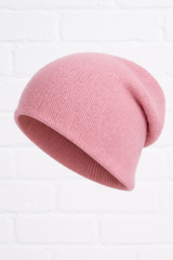 EDLE KASCHMIR MÜTZE-SLOUCHY BEANIE-  DUNKLER FRÜHLING SOMMER