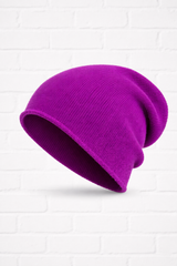 EDLE KASCHMIR MÜTZE-SLOUCHY BEANIE-  DUNKLER SOMMER WINTER