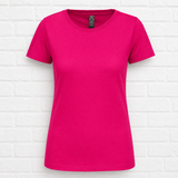 Bio-T-Shirt mit Rundhalsausschnitt- Fuchsia - MAJESTIC WINTER