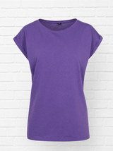T-SHIRT MIT GERADEM ÄRMEL UND AUFGEROLLTEM ÄRMELSAUM - NEW WINTER