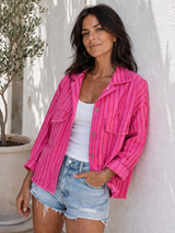 Jeansjacke gestreift- NEW WINTER
