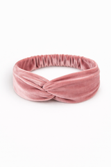 Samt-Turban-Stirnband- Rosé