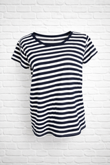 T-SHIRT LOOSE FIT- MARITIM GESTREIFT - TWILIGHT WINTER