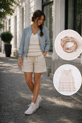 Stricktop mit Quastendetails- GENTLE SPRING