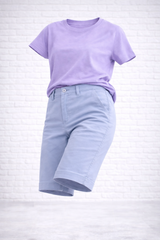 Chino-Bermuda-Shorts- Hellblau