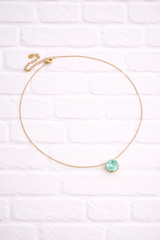 Halskette mit  Swarovski® Kristallen- Hellgrün Mint - DELIGHT SPRING