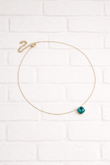 Halskette mit  Swarovski® Kristallen- Alpingrün