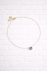 Halskette mit  Swarovski® Kristallen- Grau