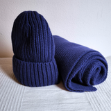 RIPP- STRICKMÜTZE MIT KASCHMIR- DUNKLER SOMMER WINTER