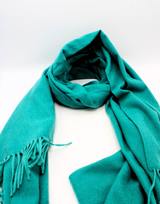 Superweicher Kaschmirschal mit Fransen UNISEX- DUNKLER SOMMER WINTER