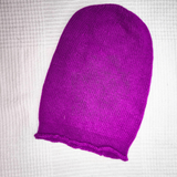 EDLE KASCHMIR MÜTZE-SLOUCHY BEANIE-  DUNKLER SOMMER WINTER