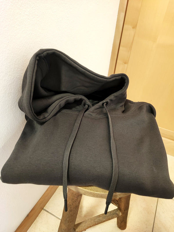 BIO SWEATSHIRT HOODIE - DARK GREY SOLID