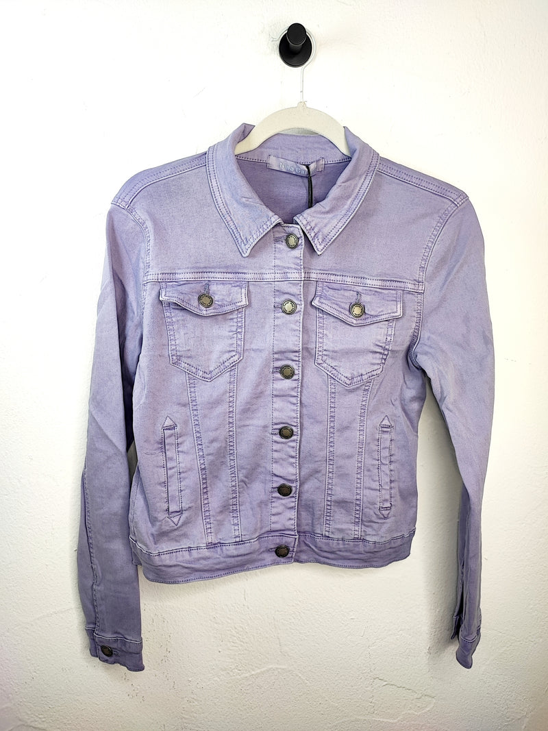 Jeansjacke mit Stretch- Lavendel
